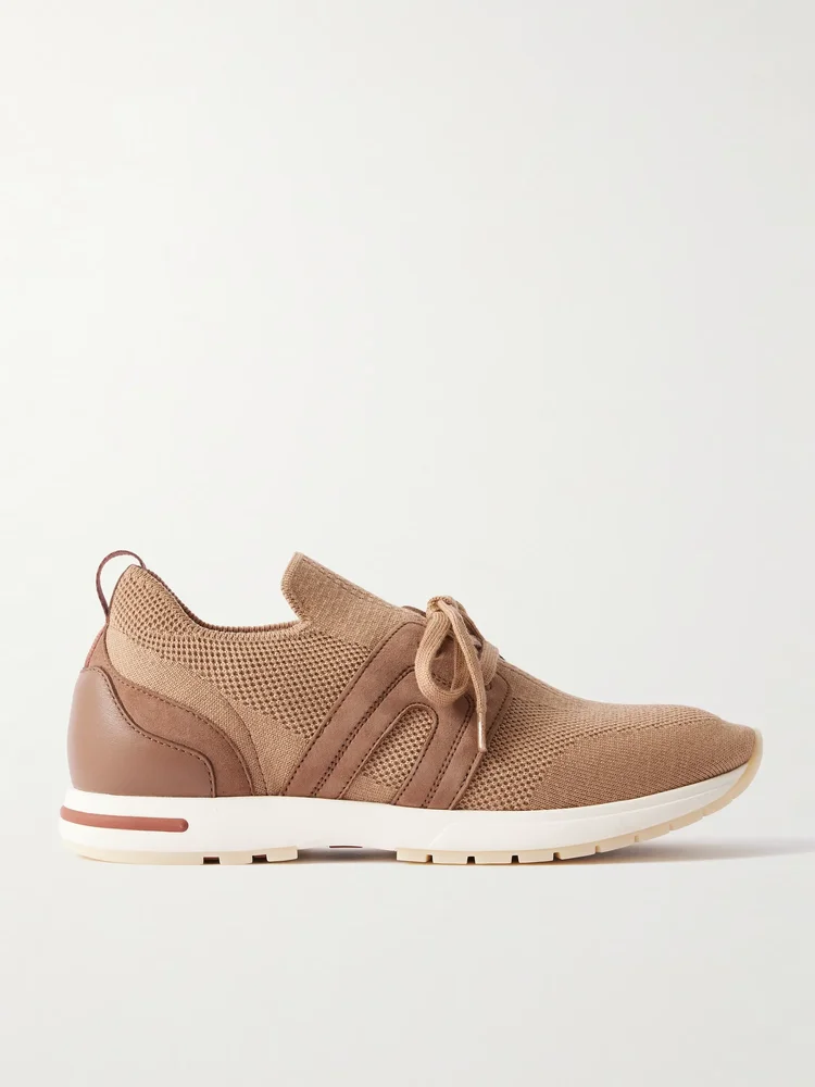 360 Lp Flexy Walk suede and leather-trimmed wool sneakers