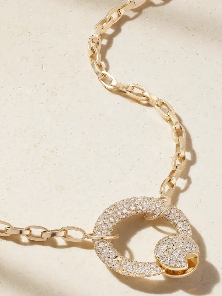 Allstoned 18-karat gold diamond necklace