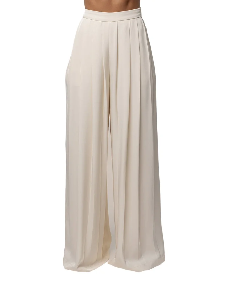 Clara Wide Leg Pleated Trousers