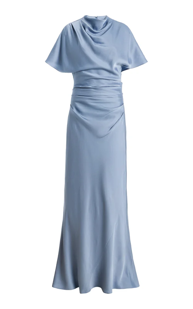 Annibelis Draped Satin Gown