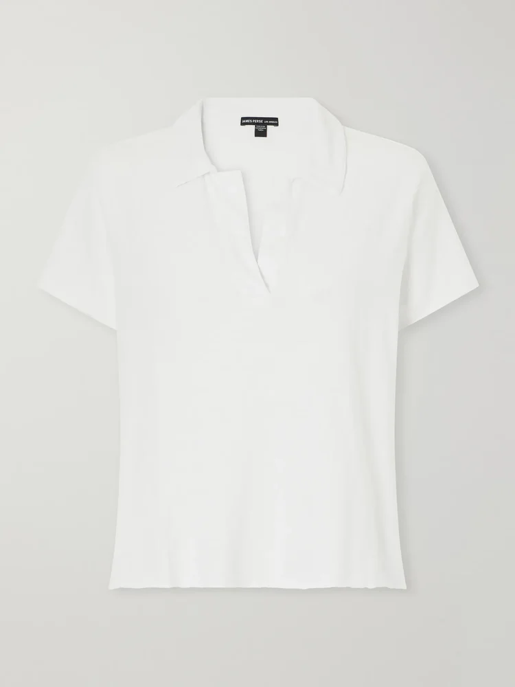 Cotton-piqué polo shirt