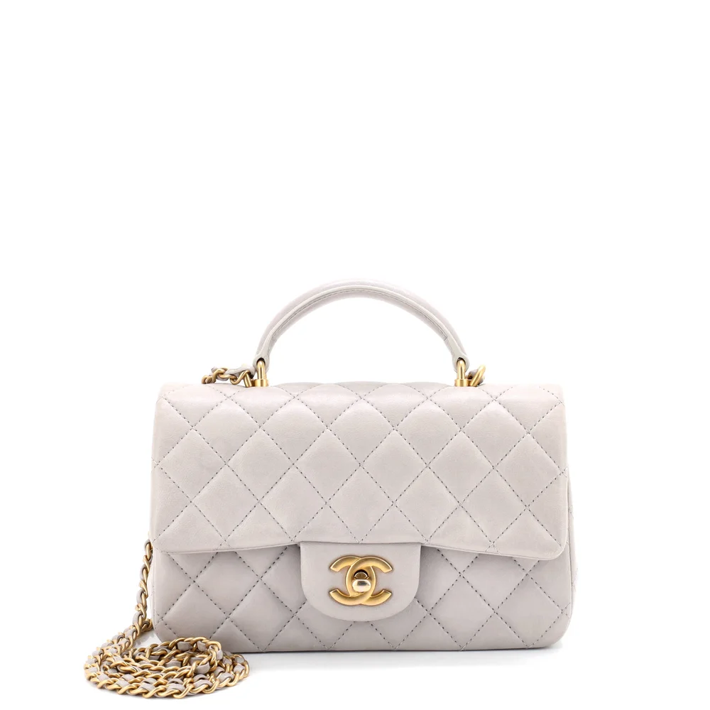 Pre-Owned Chanel Rectangular Mini Top Handle Flap Bag 20cm