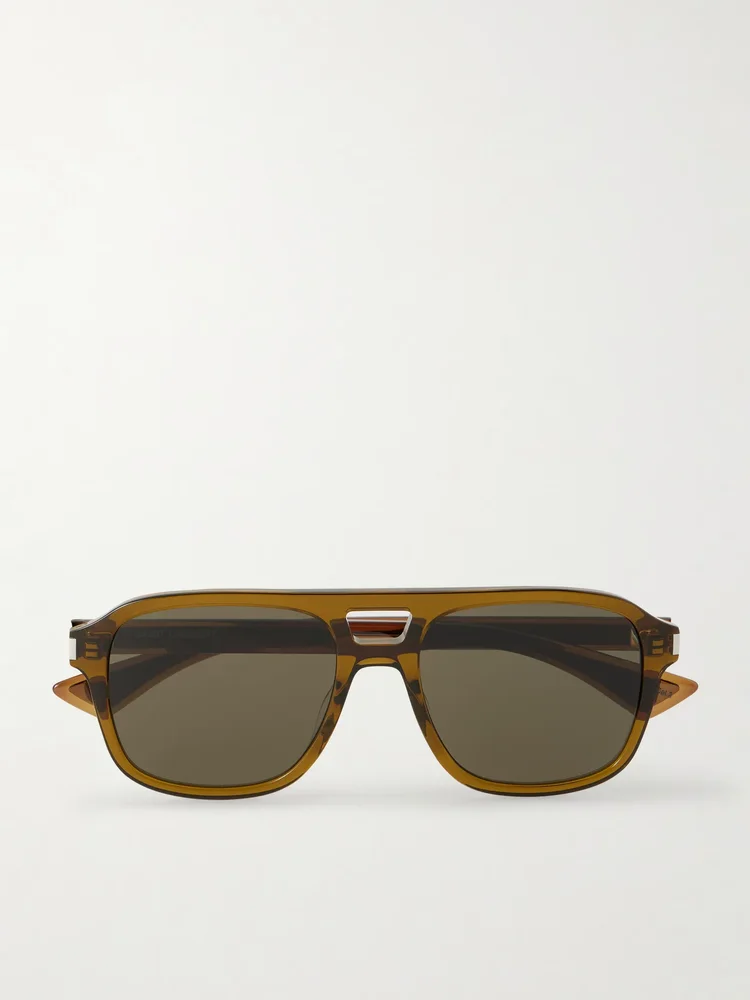 Aviator-style acetate sunglasses