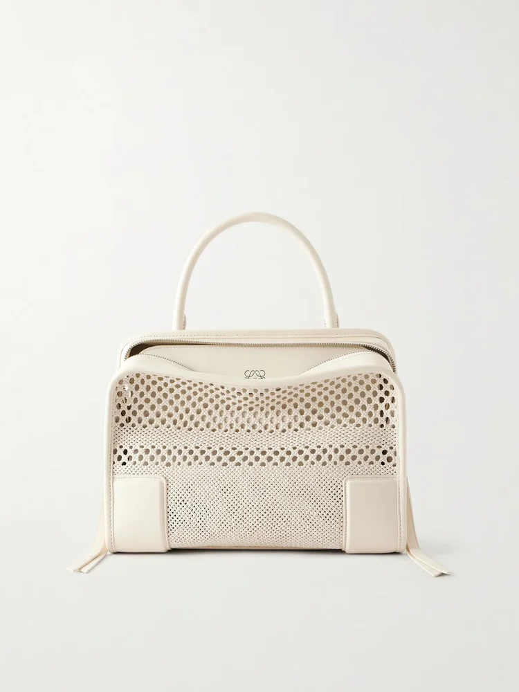 Amazona 180 logo-embossed leather tote