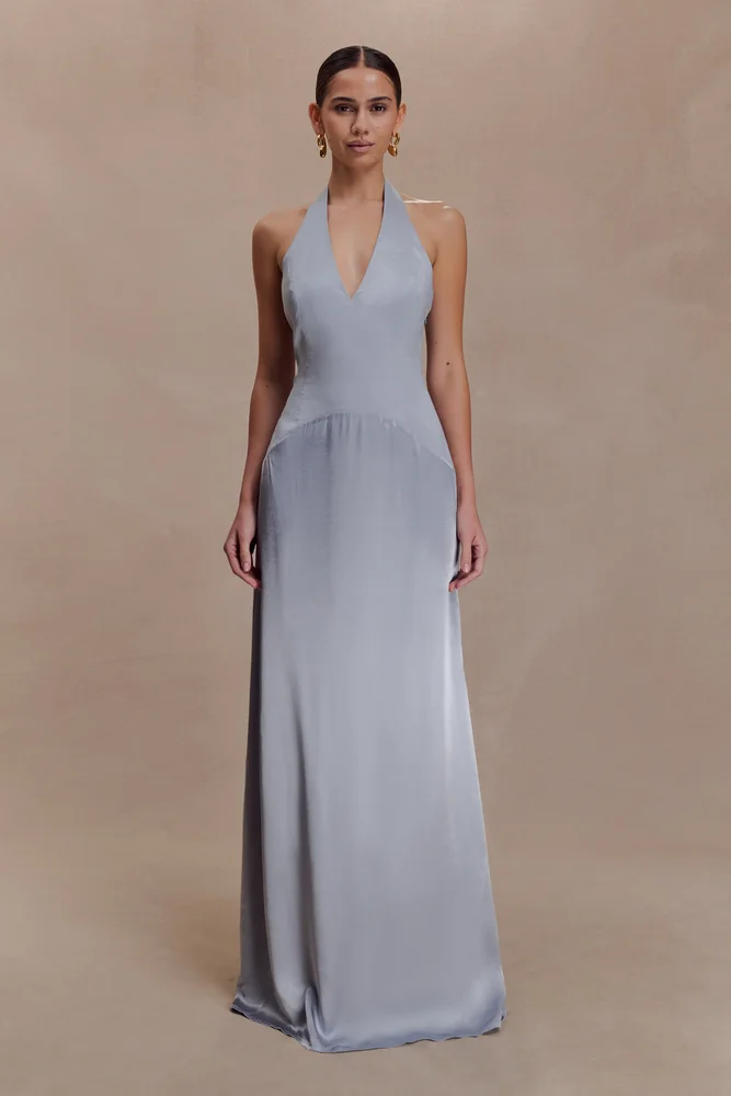 Maura Taffeta And Satin Maxi Dress - Cornflower Blue