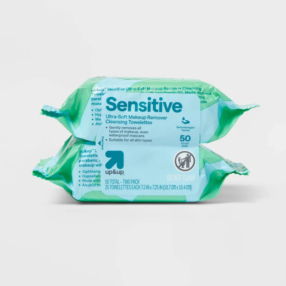 Sensitive Ultra-Soft Makeup Remover Cleansing Towelettes Unscented