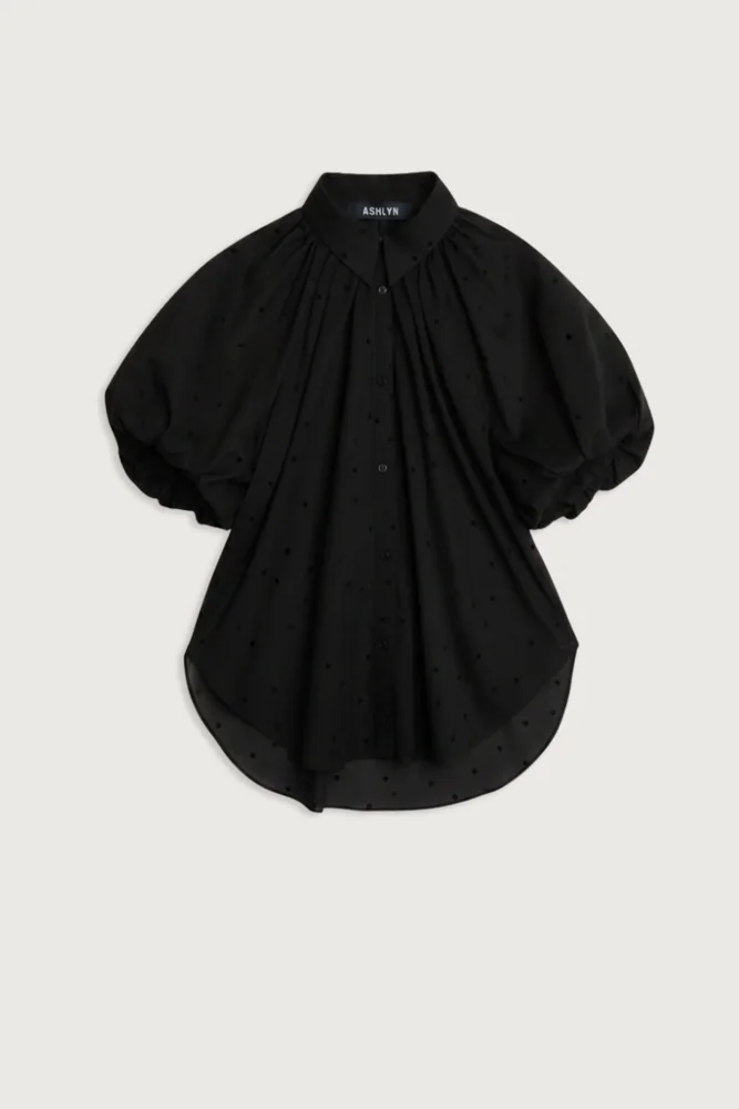 Charlie Polka Dot Shirt Black/Black