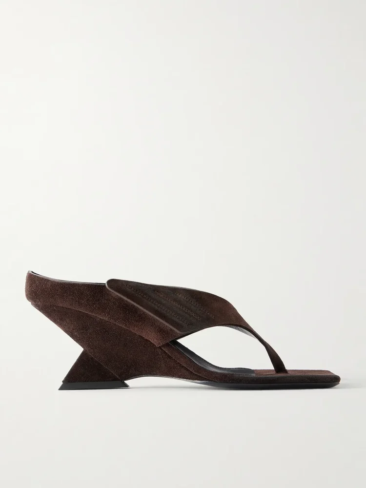 Cheope 65 suede wedge thong sandals