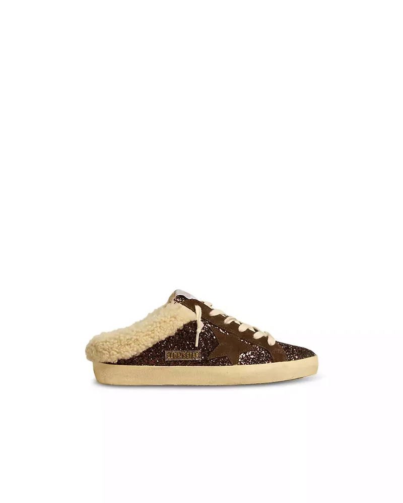 Super-Star Glitter Shearling Mule Sneakers