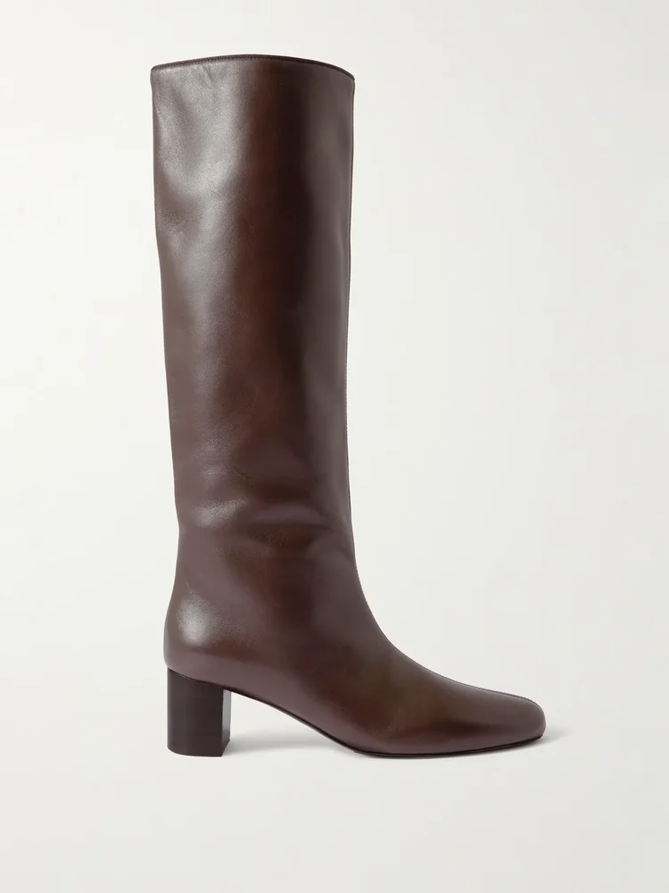 Downtown leather knee boots