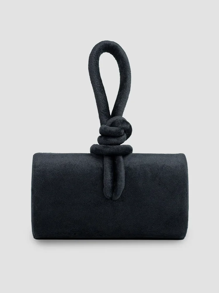 The Amina Velvet Top Handle Bag
