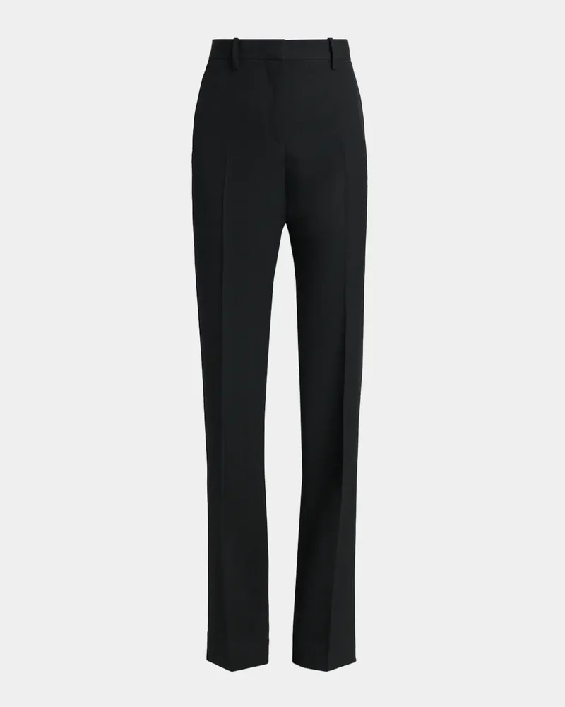 Straight-Leg Wool Trousers