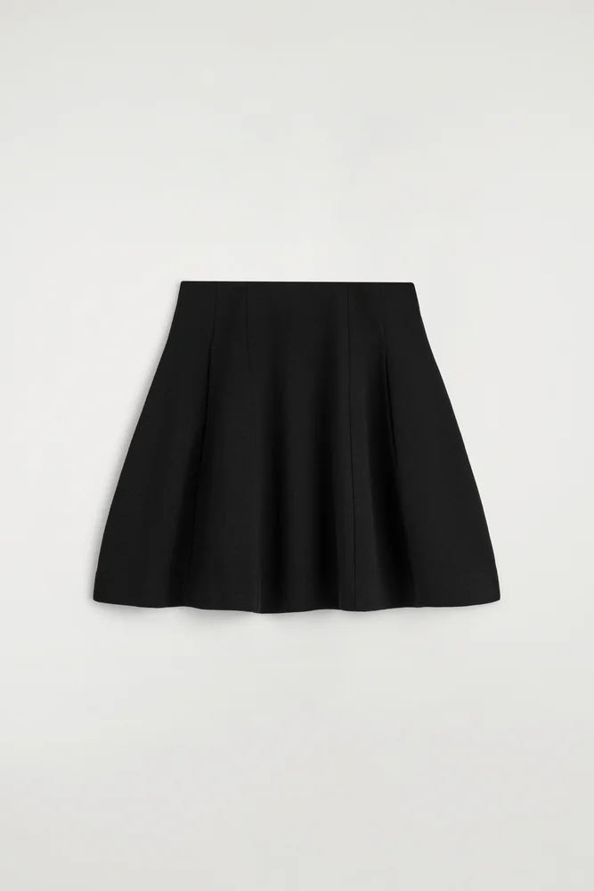 COS Sculpted Paneled Jersey Mini Skirt