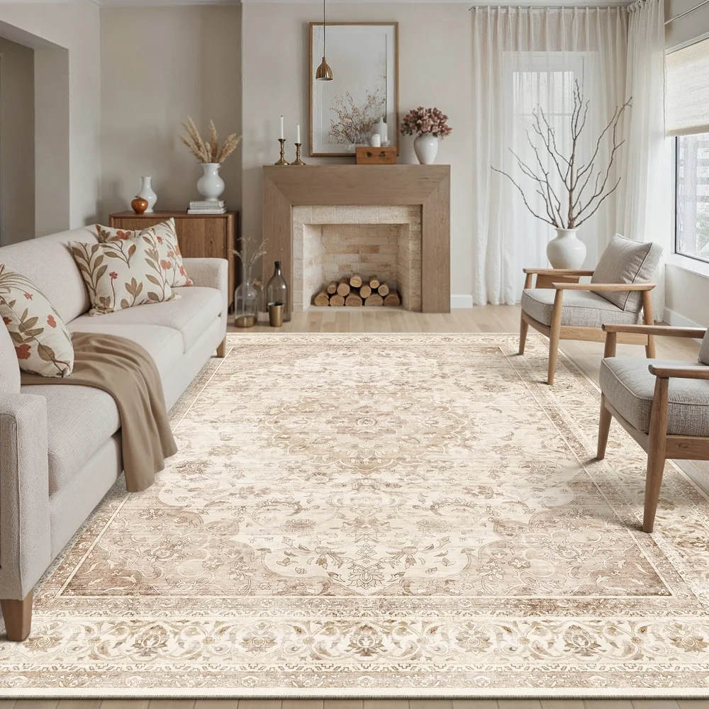Vivian Vintage Ornamental Medallion Area Rug