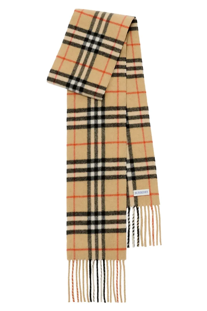 Check Cashmere Scarf