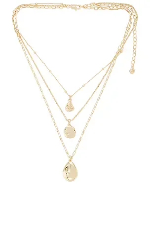 Circle Flow Layered Necklace Set