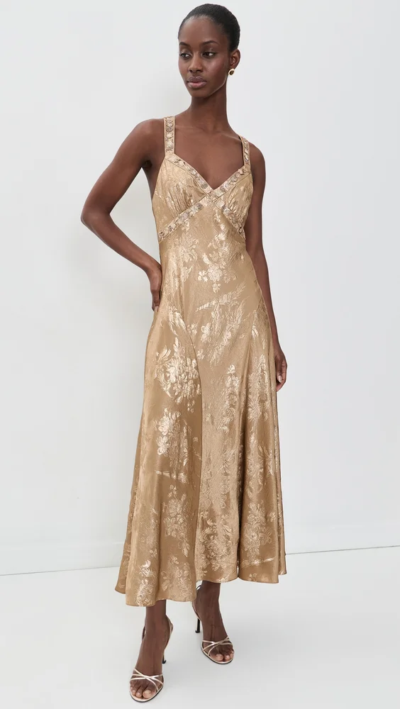 Gilded Peony Thalie Dress