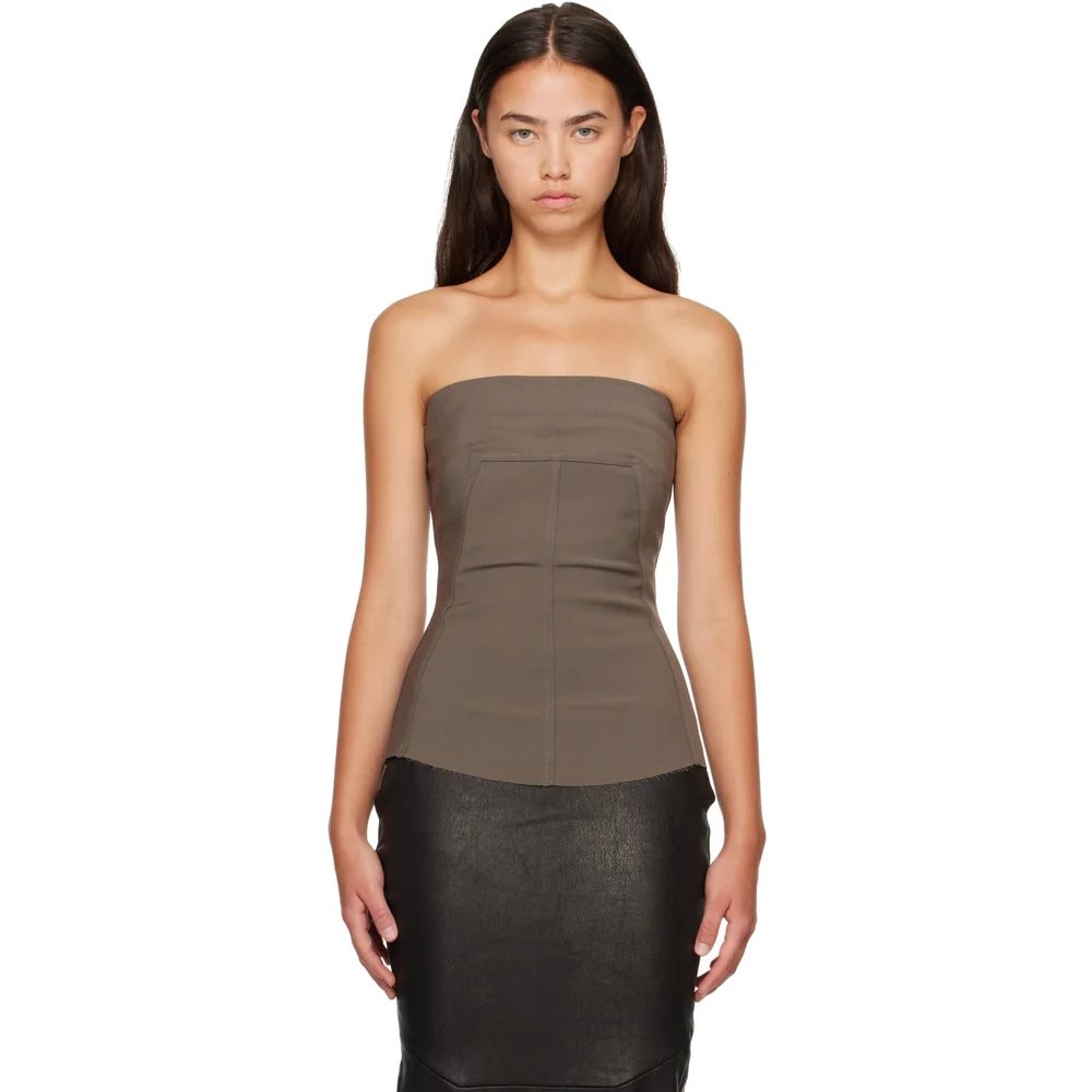 Gray Tower Bustier Top