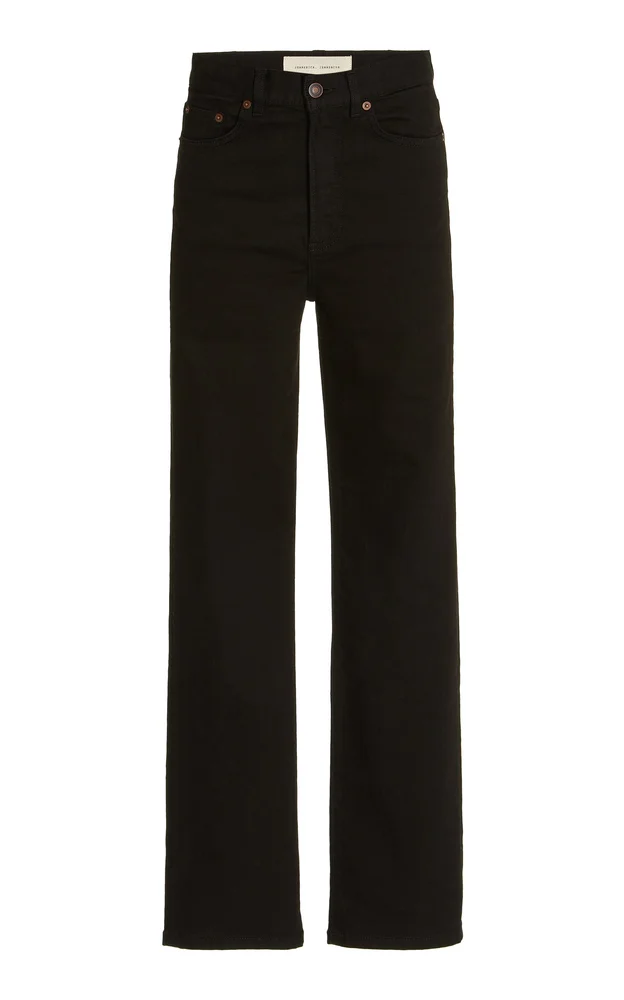 Eiffel Stretch High-Rise Straight-Leg Jeans