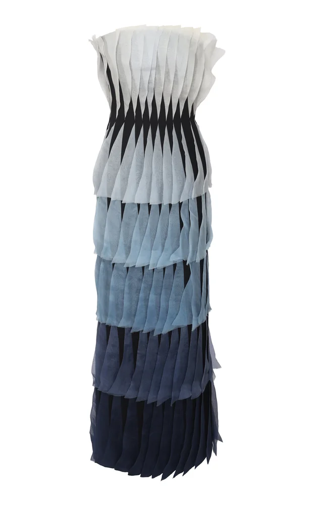 Exclusive Phyllis Pleated Silk-Blend Organza Maxi Dress