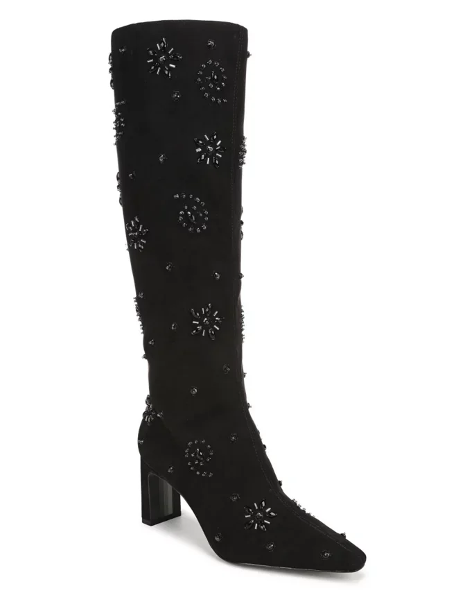 Women's Sylvia Bloom Beaded Knee High Boots