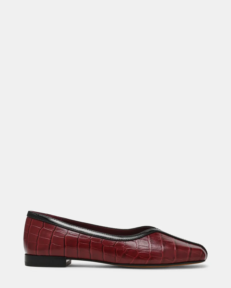 Stevemadden DORELIA BURGUNDY CROCODILE LEATHER