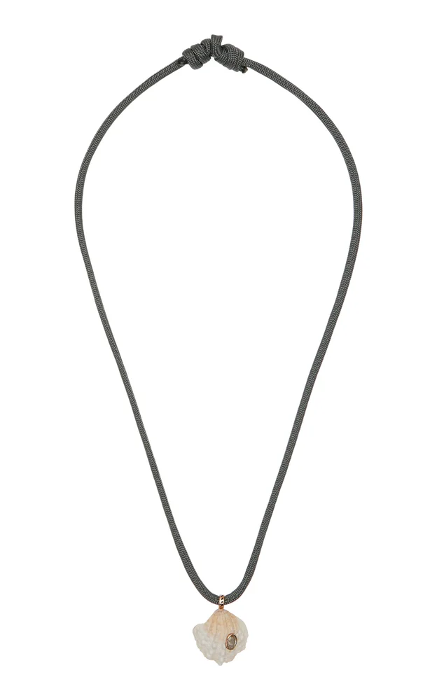 Shell and Sillimanite Necklace