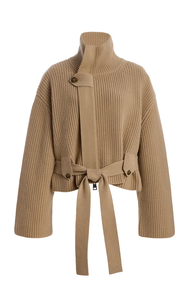 The Neal Belted Recycled-Cashmere-Blend Sweater