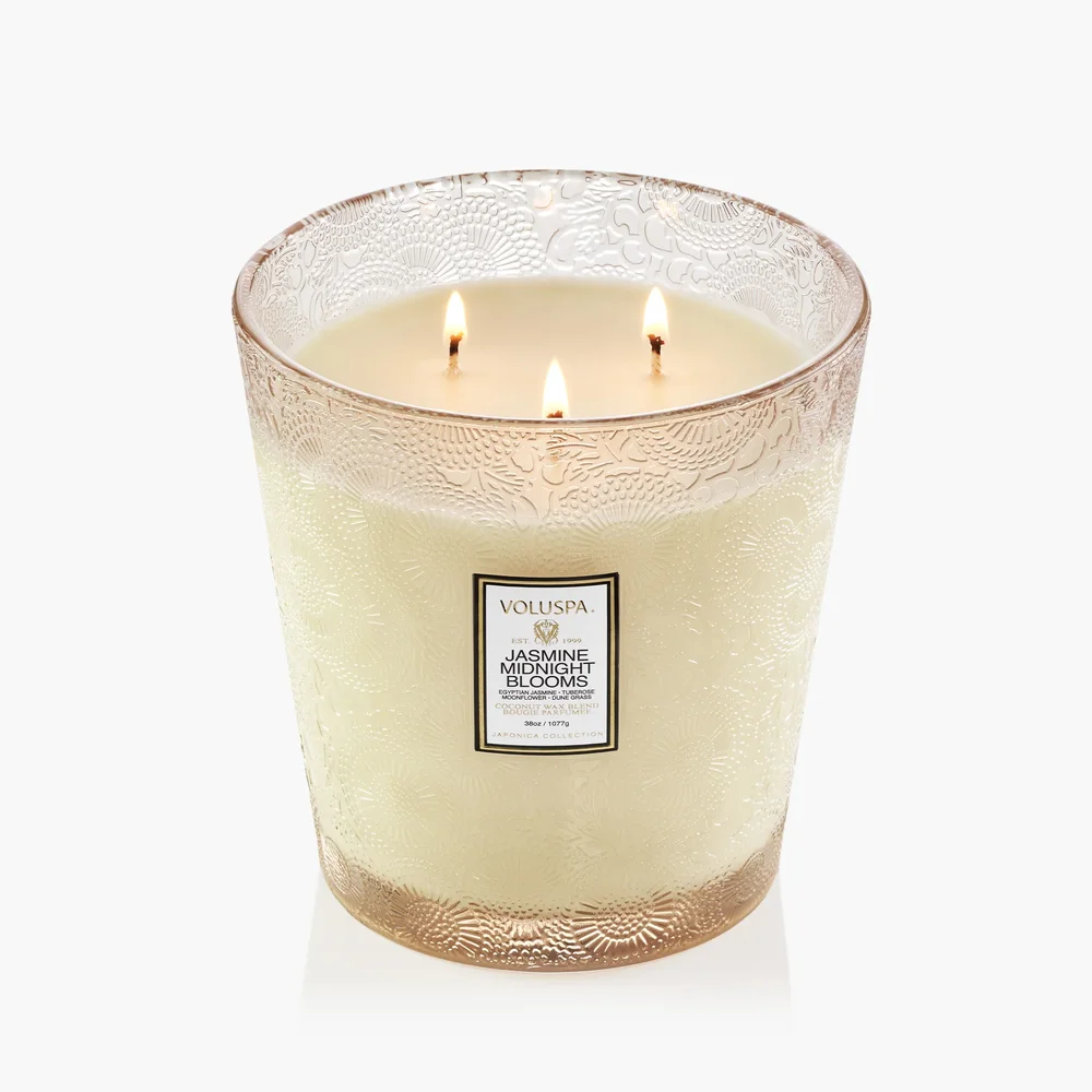 Jasmine Midnight Blooms 3 Wick Hearth Candle