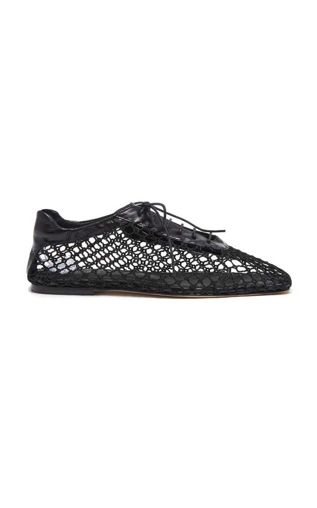 Antonia Woven Leather Oxford Flats