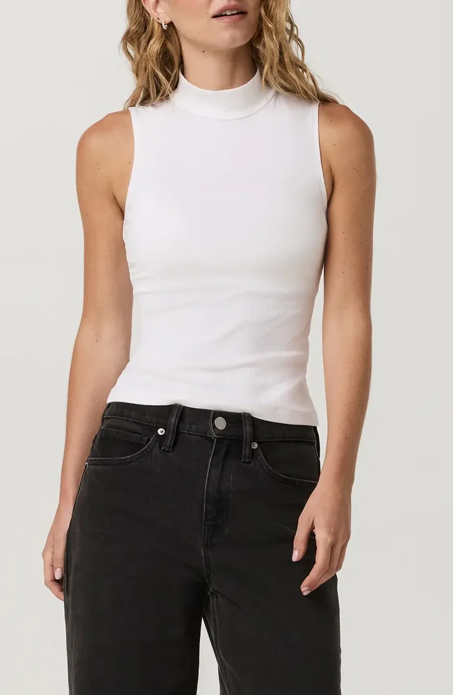Cottony Rib Mock Neck Tank