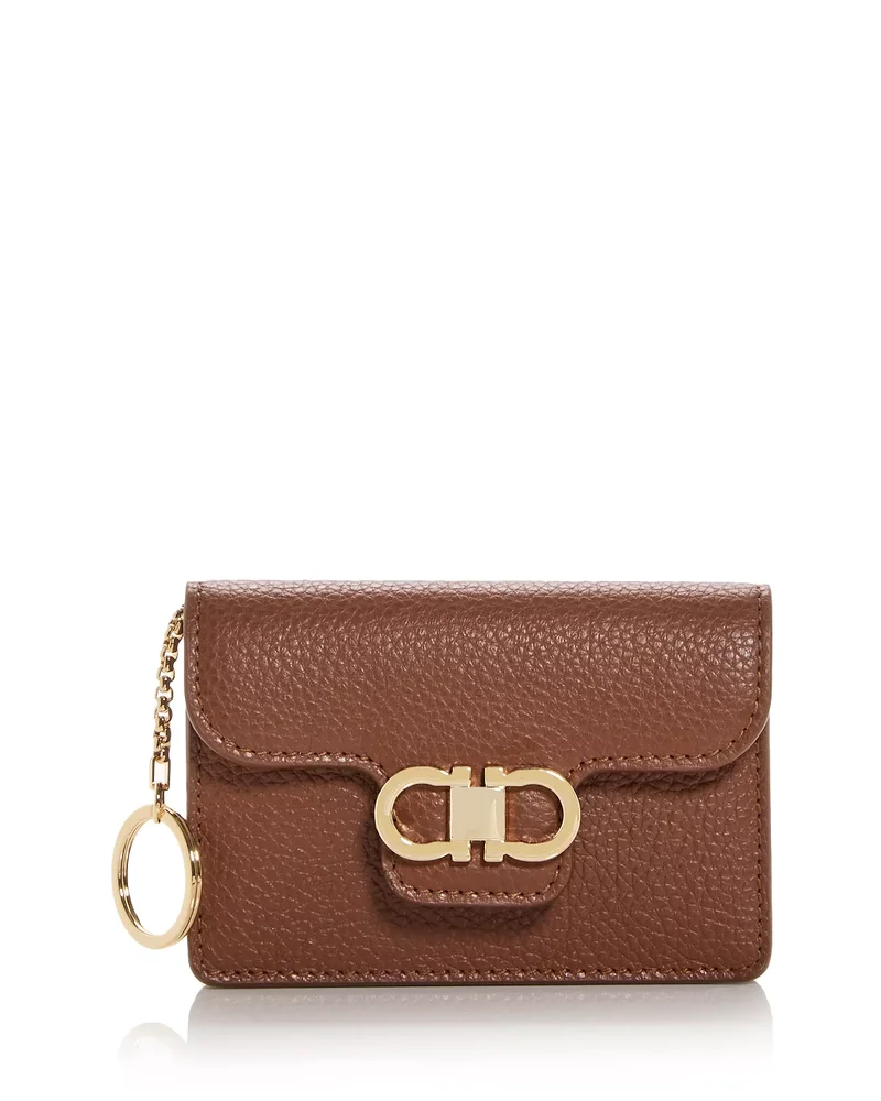 Gancini Leather Card Case