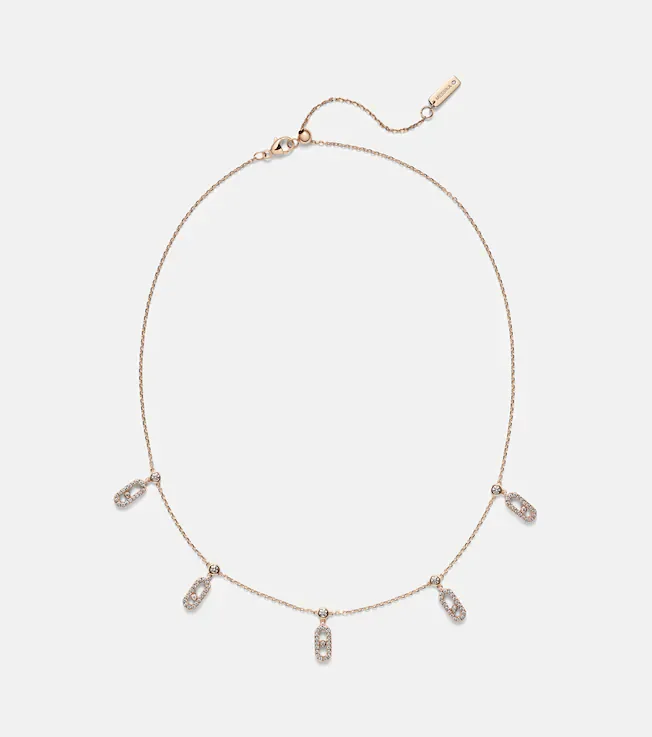 Move Uno 18kt rose gold choker with diamonds