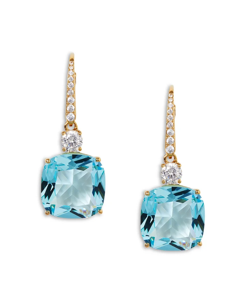 Soleil Cubic Zirconia Drop Earrings in 18K Gold Plated