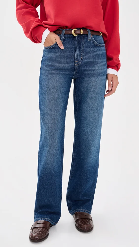 The Perfect Vintage Wide-Leg Jeans In Airy Denim