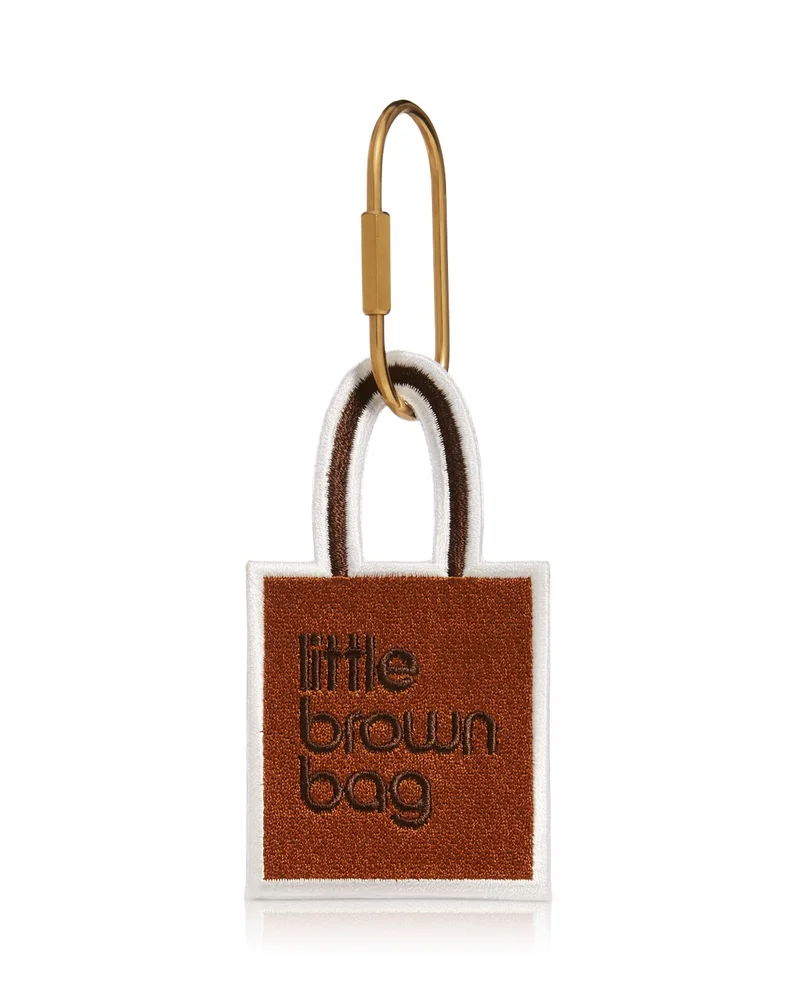 Little Brown Bag Embroidered Bag Charm - Exclusive