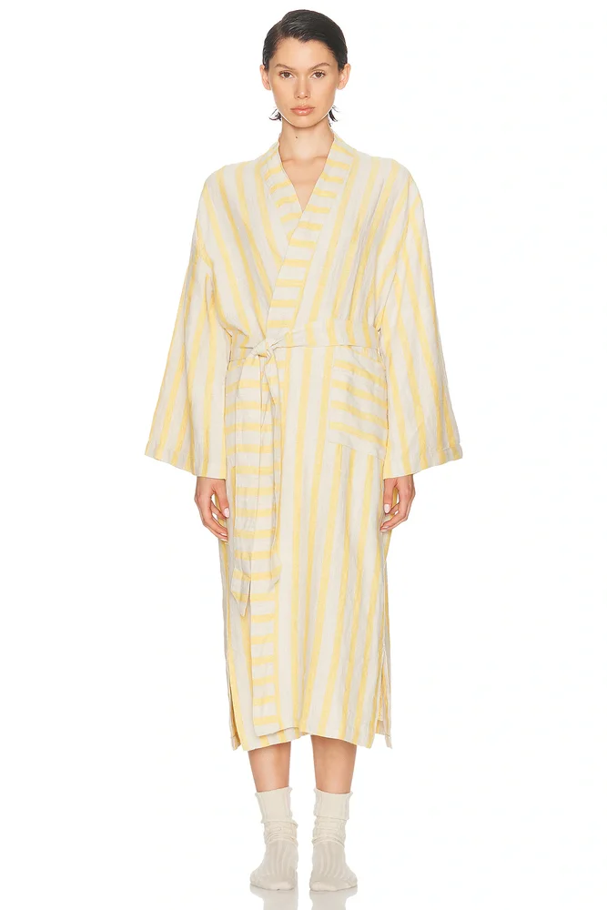 Linen Stripe Robe