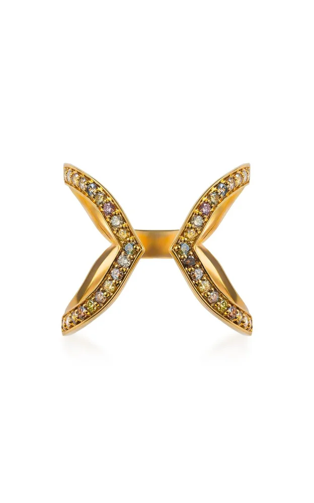 Gap Harness 18K Yellow Gold Diamond Ring