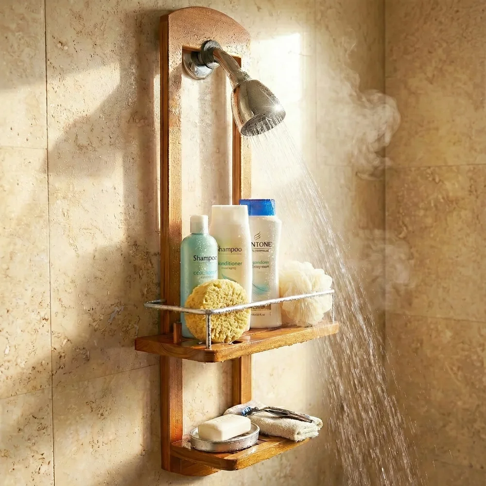The Original Moa Teak Shower Caddy