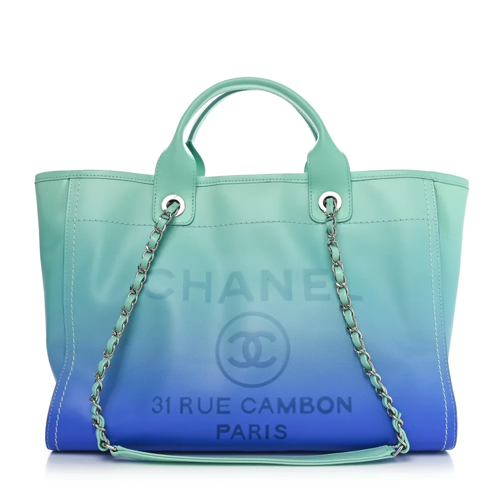 Small Deauville Tote (Green/Turquoise/Purple)