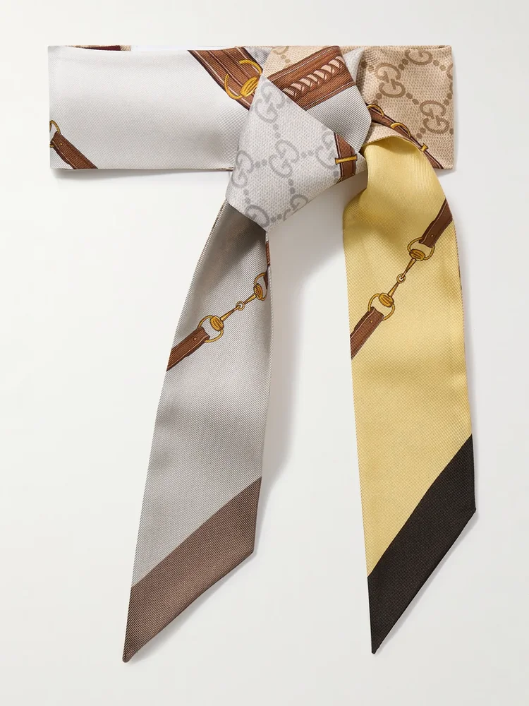 Printed Silk Jacquard Scarf
