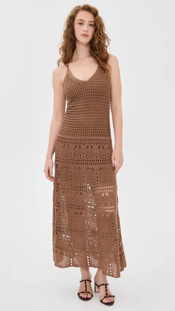 Vintage Tricot Maxi Dress