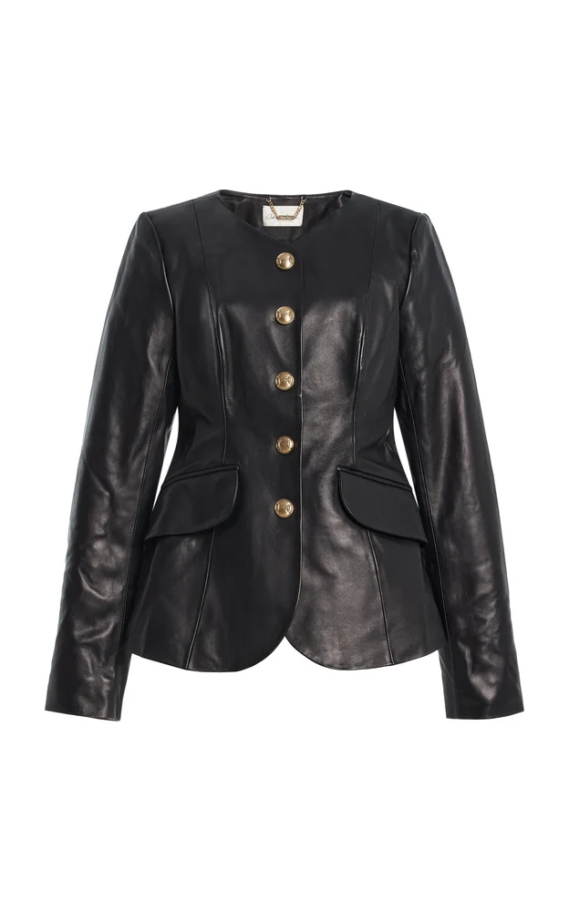Dodie Lamb Leather Blazer