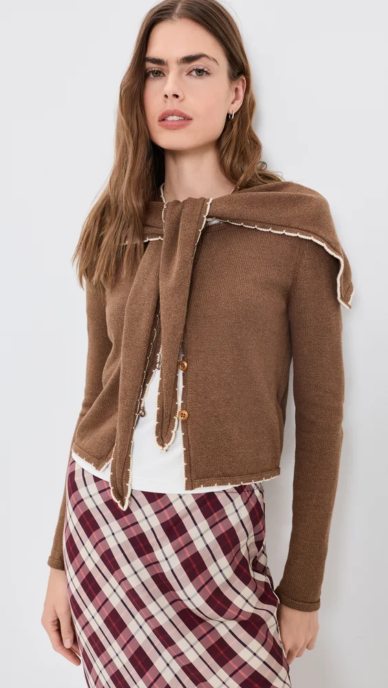 Cardigan with Detachable Sailor Collar
