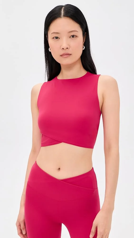 All Day Cropped Wrap Tank