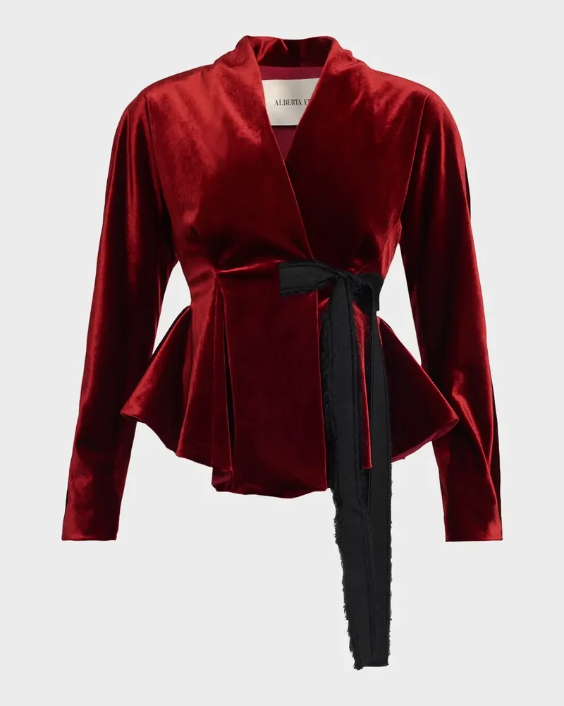 Velvet Wrap Jacket