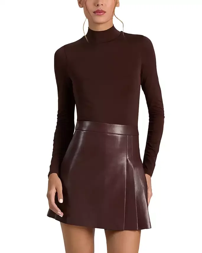 Chara Long Sleeve Mock Neck Mini Dress