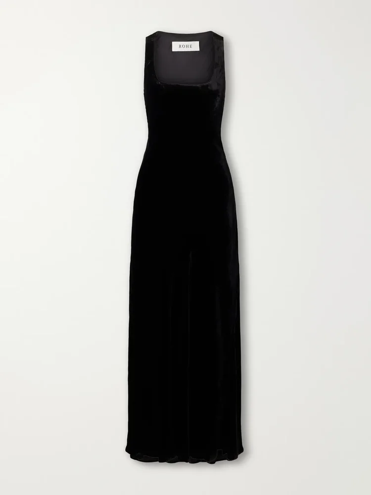 Velvet maxi dress