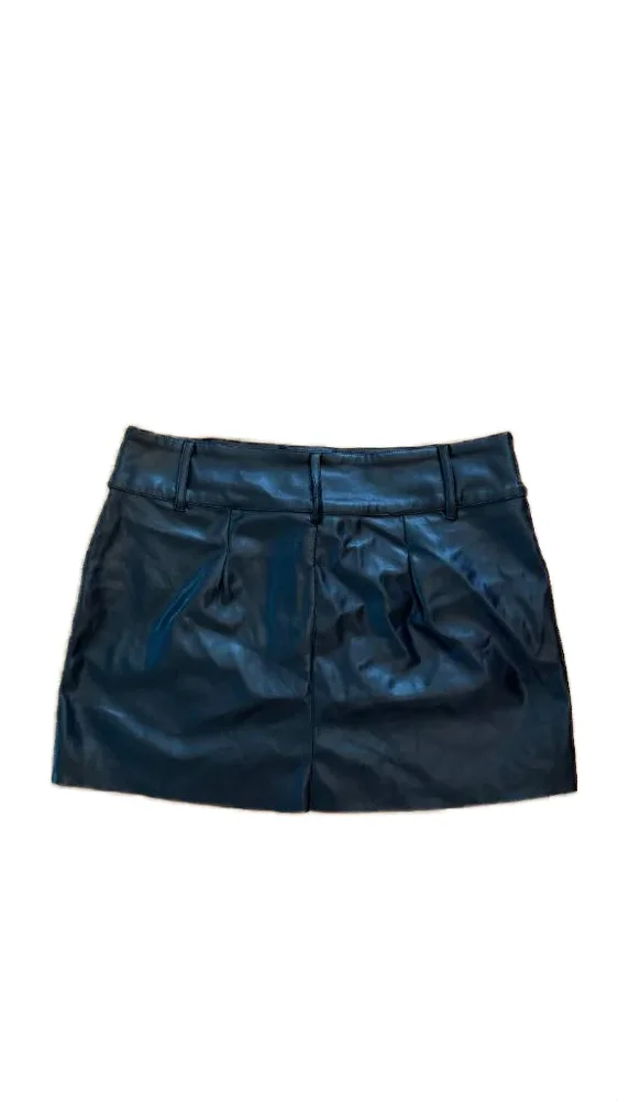 Sanctuary - Faux Leather Black Mini Skort - Size 10