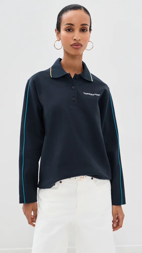 Punto Polo Collared Sweatshirt
